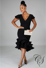 Hallie Ruffle Bodycon Dress