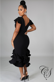 Hallie Ruffle Bodycon Dress