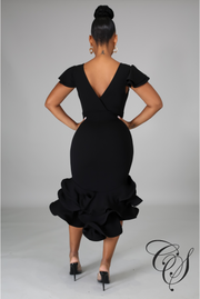 Hallie Ruffle Bodycon Dress