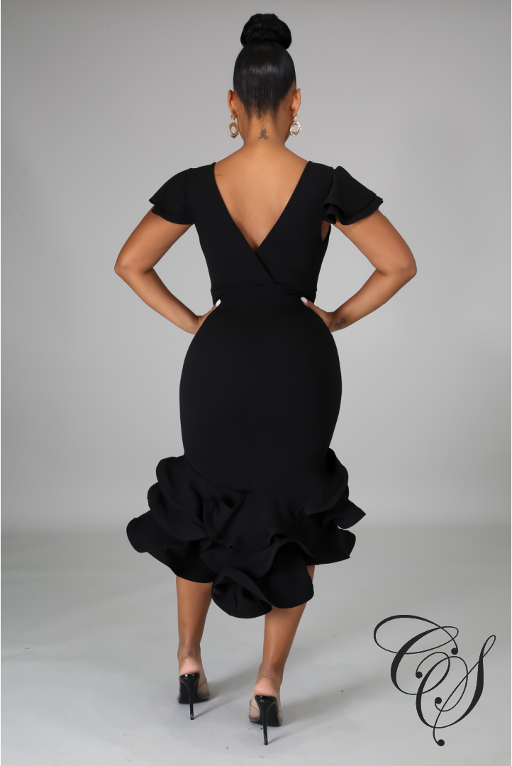 Hallie Ruffle Bodycon Dress