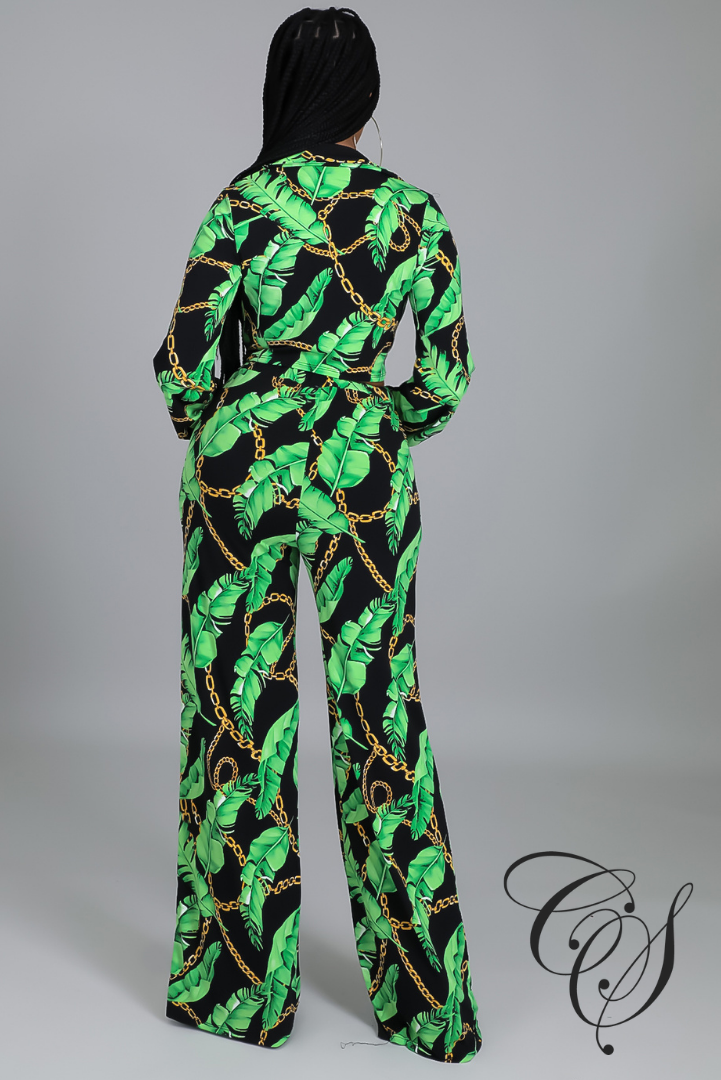 Havana Tropical Print Pant Set