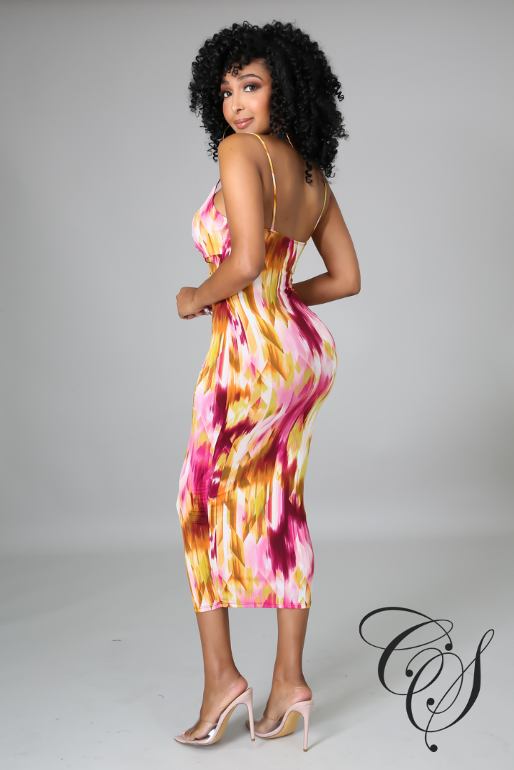Helen Front Knot Tie Bodycon Dress