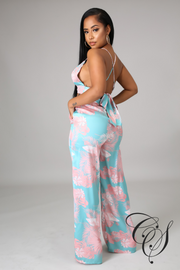 India Tropical Floral Pants Set