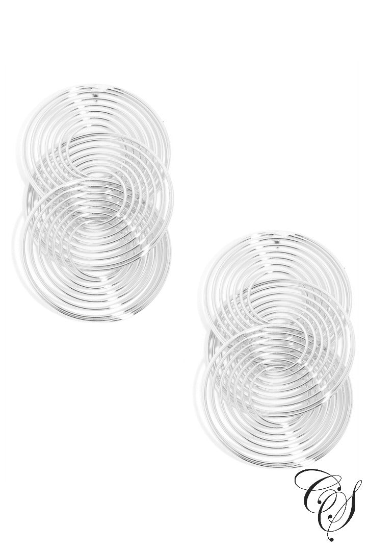 Interlinked Multi Ring Drop Earrings, earrings - Designs By Cece Symoné