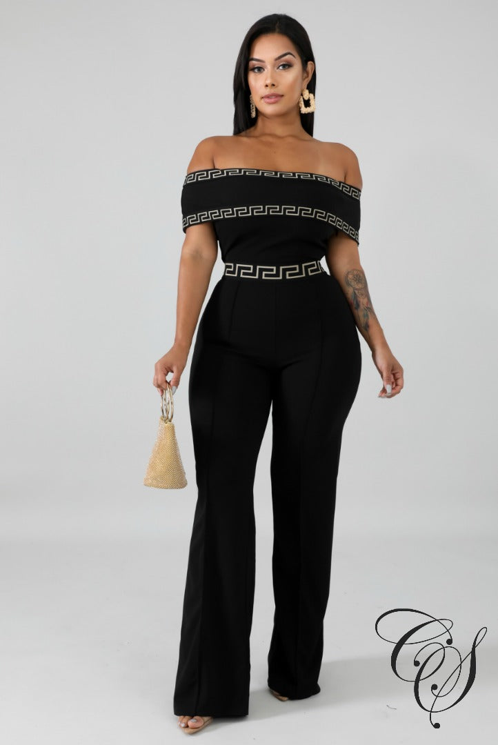 Irene Maze Off Shoulder Jumpsuit, Jumpsuit - Designs By Cece Symoné