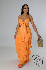 Jace Ruffle Tiered Maxi Skirt Set