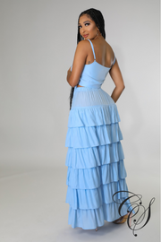 Jace Ruffle Tiered Maxi Skirt Set
