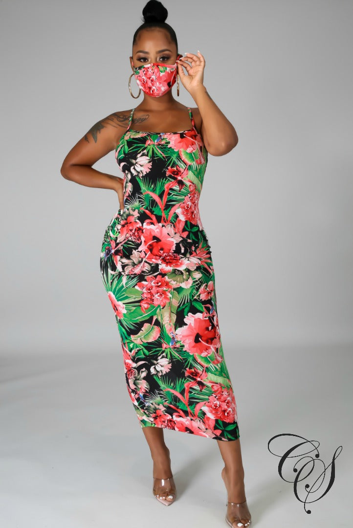Jalisa Floral Midi Dress