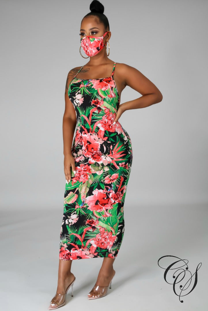 Jalisa Floral Midi Dress