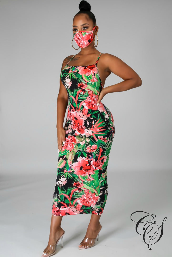 Jalisa Floral Midi Dress