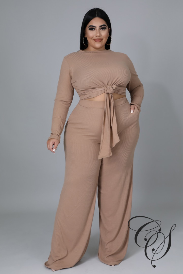 Jamila Ribbed Knit Pant Set