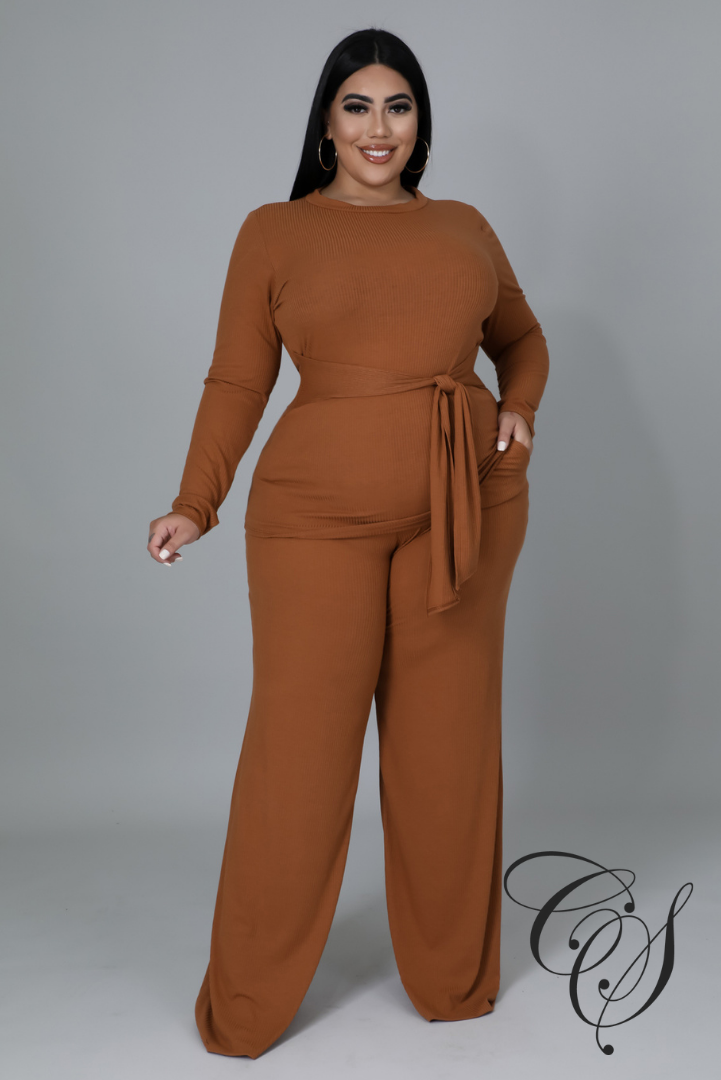 Jamila Ribbed Knit Pant Set