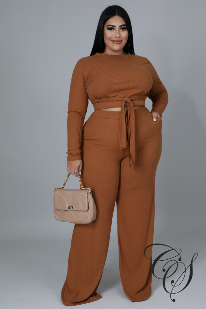 Jamila Ribbed Knit Pant Set