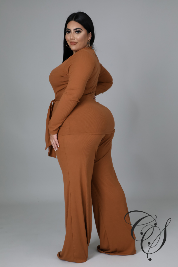 Jamila Ribbed Knit Pant Set