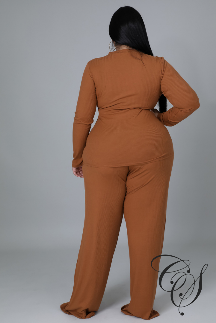 Jamila Ribbed Knit Pant Set