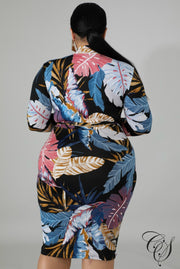 Janessa Fallen Palms Bodycon Dress, Dresses - Designs By Cece Symoné