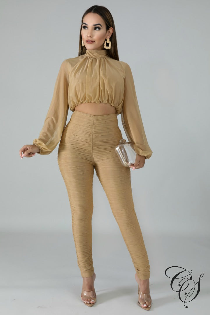 Jayla Tull Pleats Pant Set, Set - Designs By Cece Symoné