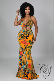 Jayne Floral Print Maxi Dress