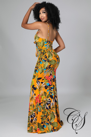 Jayne Floral Print Maxi Dress