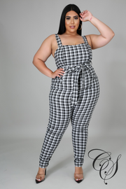 Jemma Check Print Jumpsuit