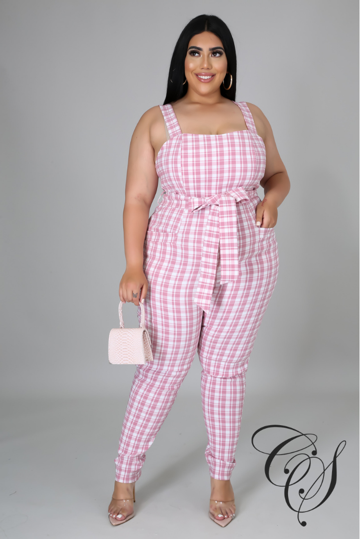Jemma Check Print Jumpsuit