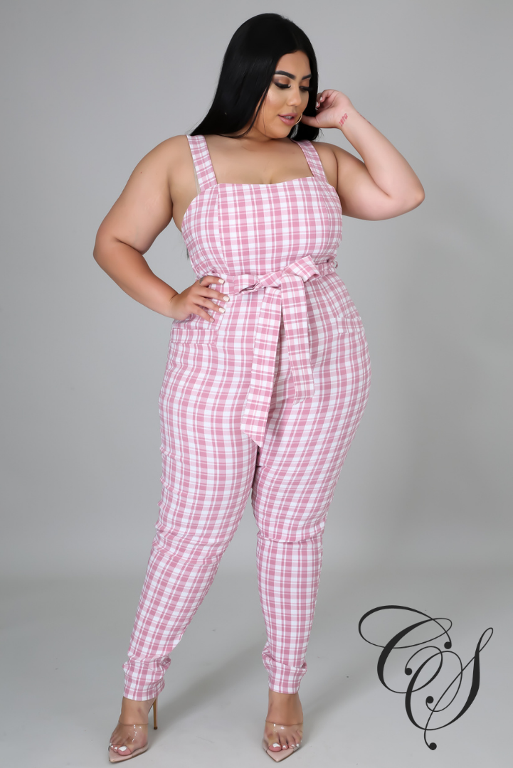 Jemma Check Print Jumpsuit
