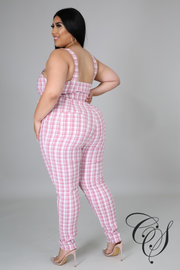 Jemma Check Print Jumpsuit
