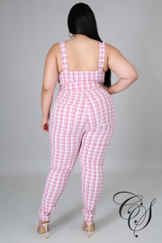 Jemma Check Print Jumpsuit