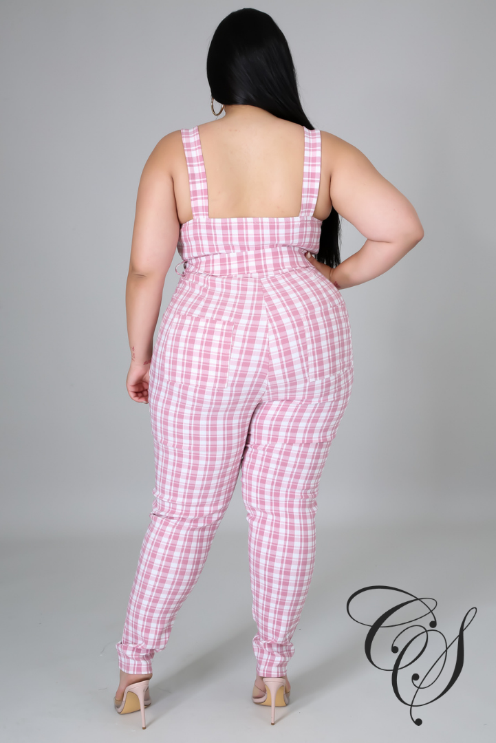 Jemma Check Print Jumpsuit