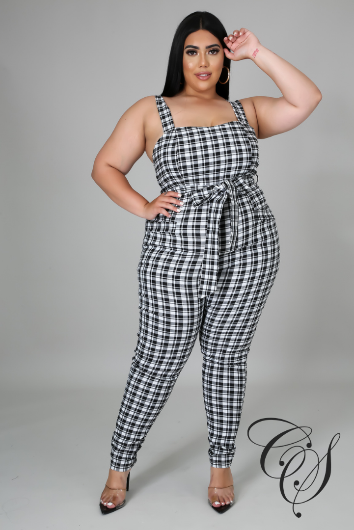 Jemma Check Print Jumpsuit