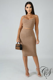 Jenesis Chain Knit Skirt Set, Set - Designs By Cece Symoné