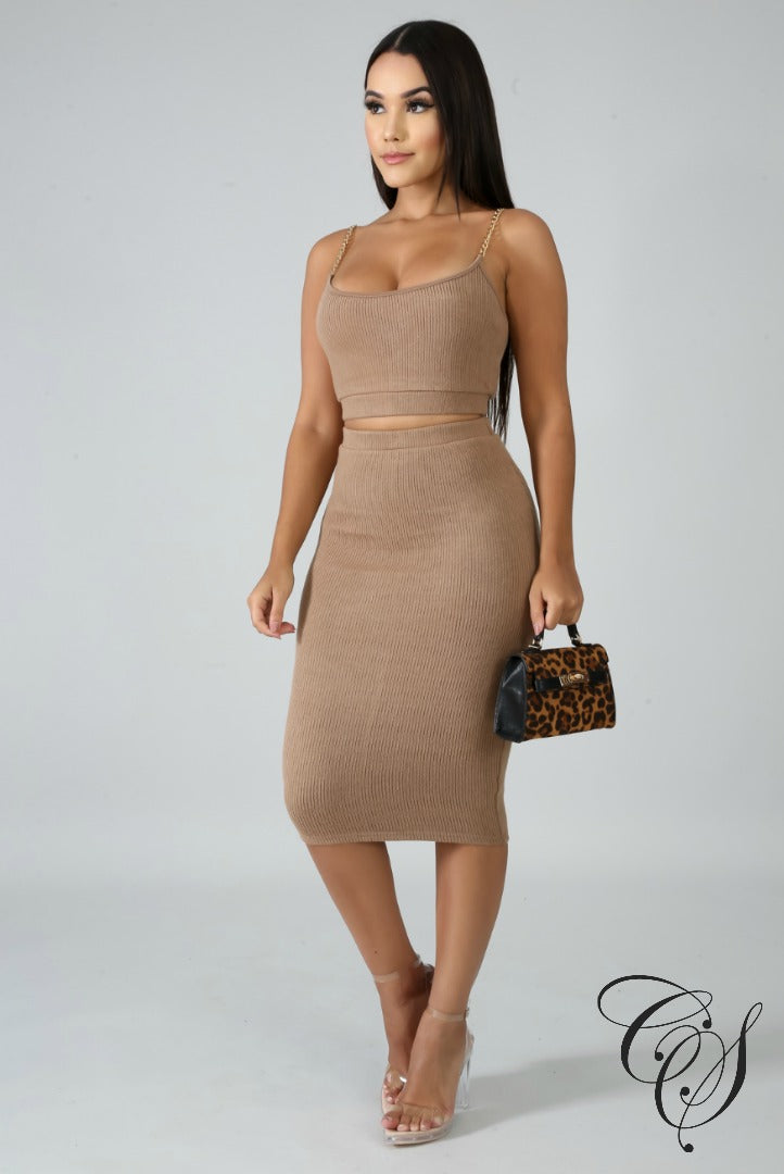 Jenesis Chain Knit Skirt Set, Set - Designs By Cece Symoné