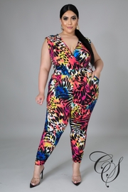 Jill Multi Leopard Print Jumpsuit
