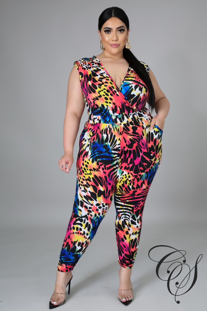Jill Multi Leopard Print Jumpsuit