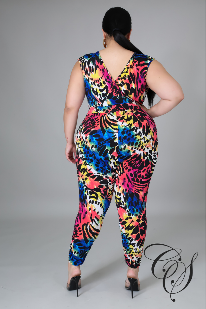 Jill Multi Leopard Print Jumpsuit