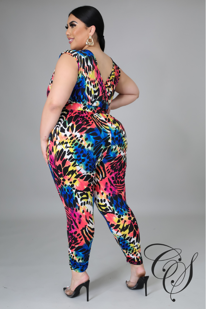 Jill Multi Leopard Print Jumpsuit