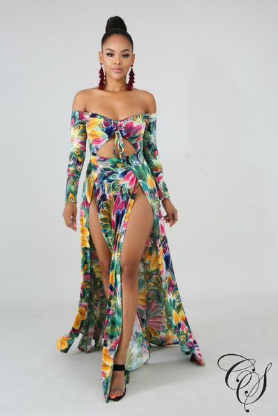 Joanne Sketch Maxi Dress, Dresses - Designs By Cece Symoné