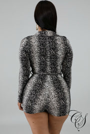 Jocelyn Sensual Snakeskin Romper, Romper - Designs By Cece Symoné