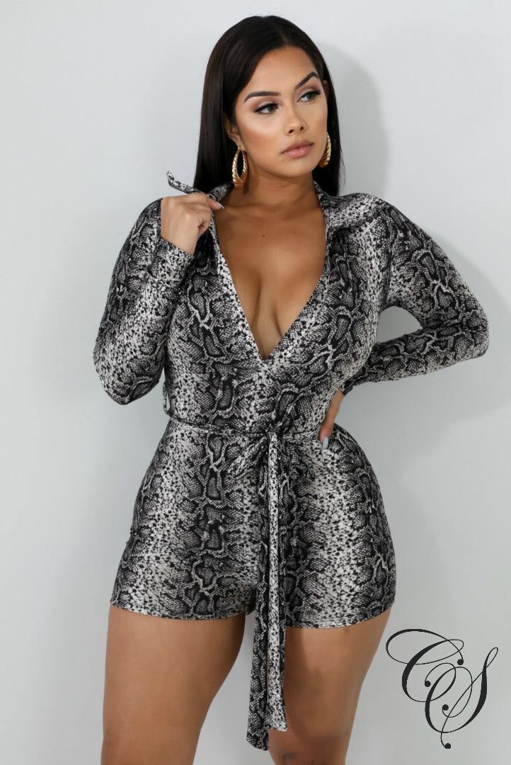 Snakeskin outlet romper jumpsuit