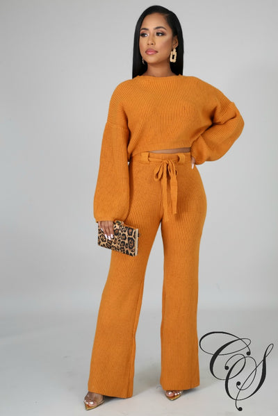 Juliet Knit Bell Bottom Pant Set, Set - Designs By Cece Symoné