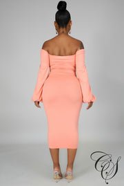 Kaiya Off Shoulder Midi Dress