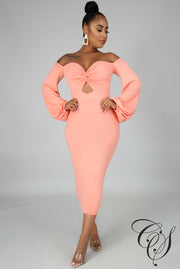 Kaiya Off Shoulder Midi Dress
