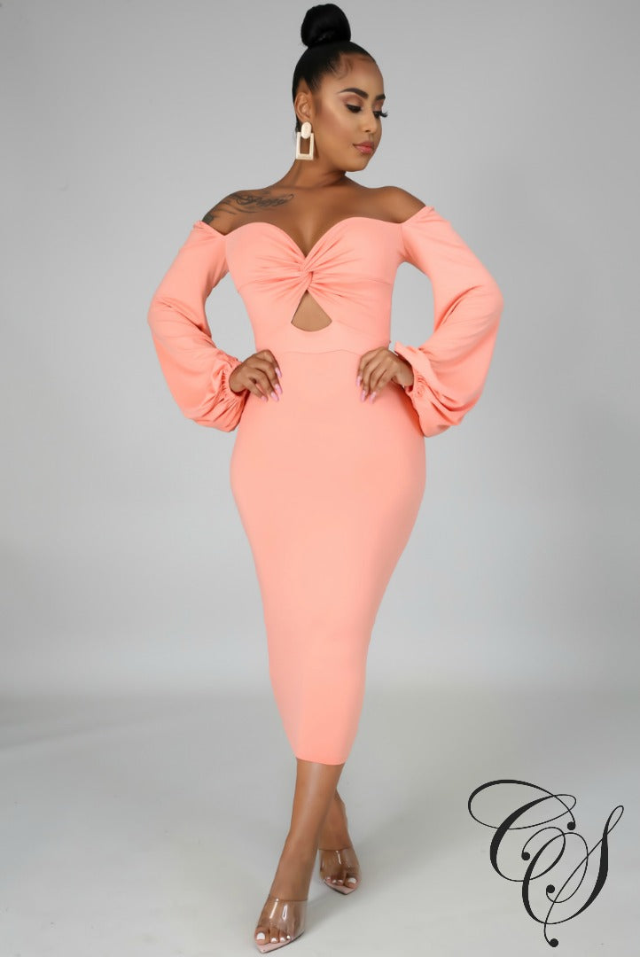Kaiya Off Shoulder Midi Dress