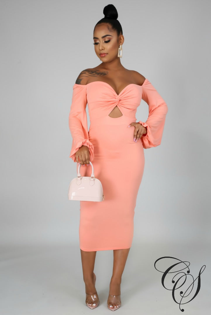 Kaiya Off Shoulder Midi Dress