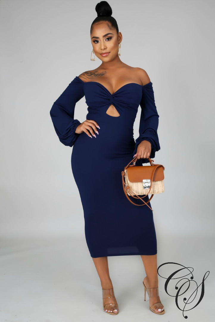 Kaiya Off Shoulder Midi Dress