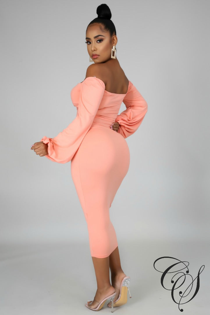 Kaiya Off Shoulder Midi Dress