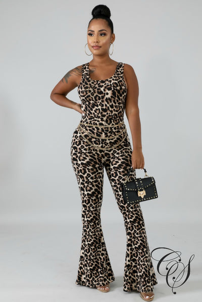 Kali Cheetah Crop Top Set, Set - Designs By Cece Symoné