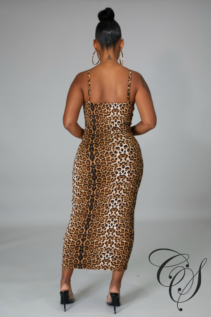 Kat Animal Print Midi Dress