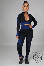 Kate Honey Comb Active Cropped Top + Leggings Set