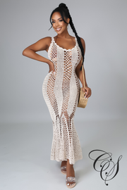 Kenia Crochet Maxi Cover Up